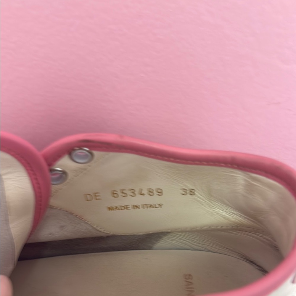 Saint Laurent White and Pink High-Tops - Picture 4 of 8